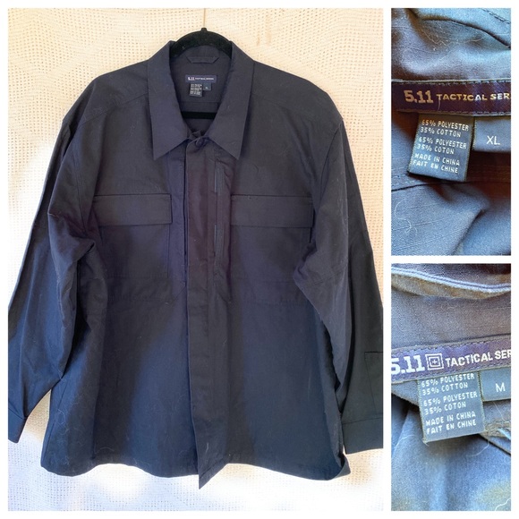 5.11 Tactical Series Shirt Padded Elbows Navy - Picture 3 of 7